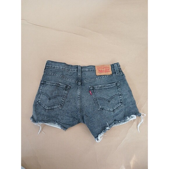 Levis 511 Gray Denim Shorts Womens 29 Cut Off Jean Shorts Distressed - Picture 5 of 6